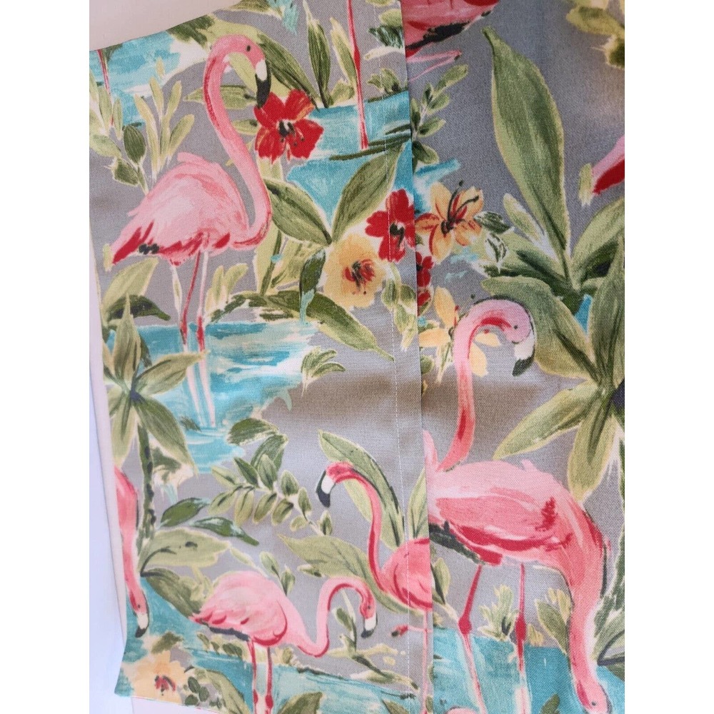 19" Sq Pink Flamingo Red Hibiscus Tropical Accent Throw Pillow Cushion Cover New